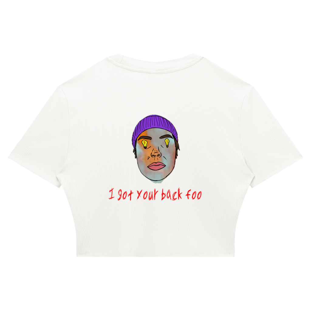 Prom King Women's Slim Ribbed Crop T-Shirt