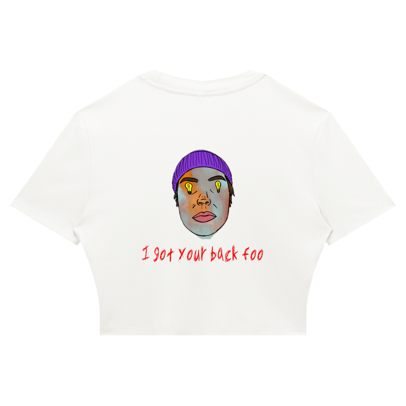 Prom King Women's Slim Ribbed Crop T-Shirt