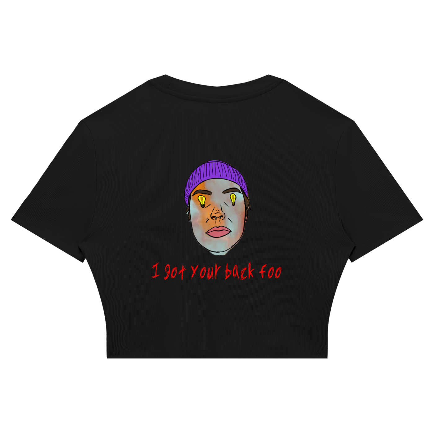 Prom King Women's Slim Ribbed Crop T-Shirt