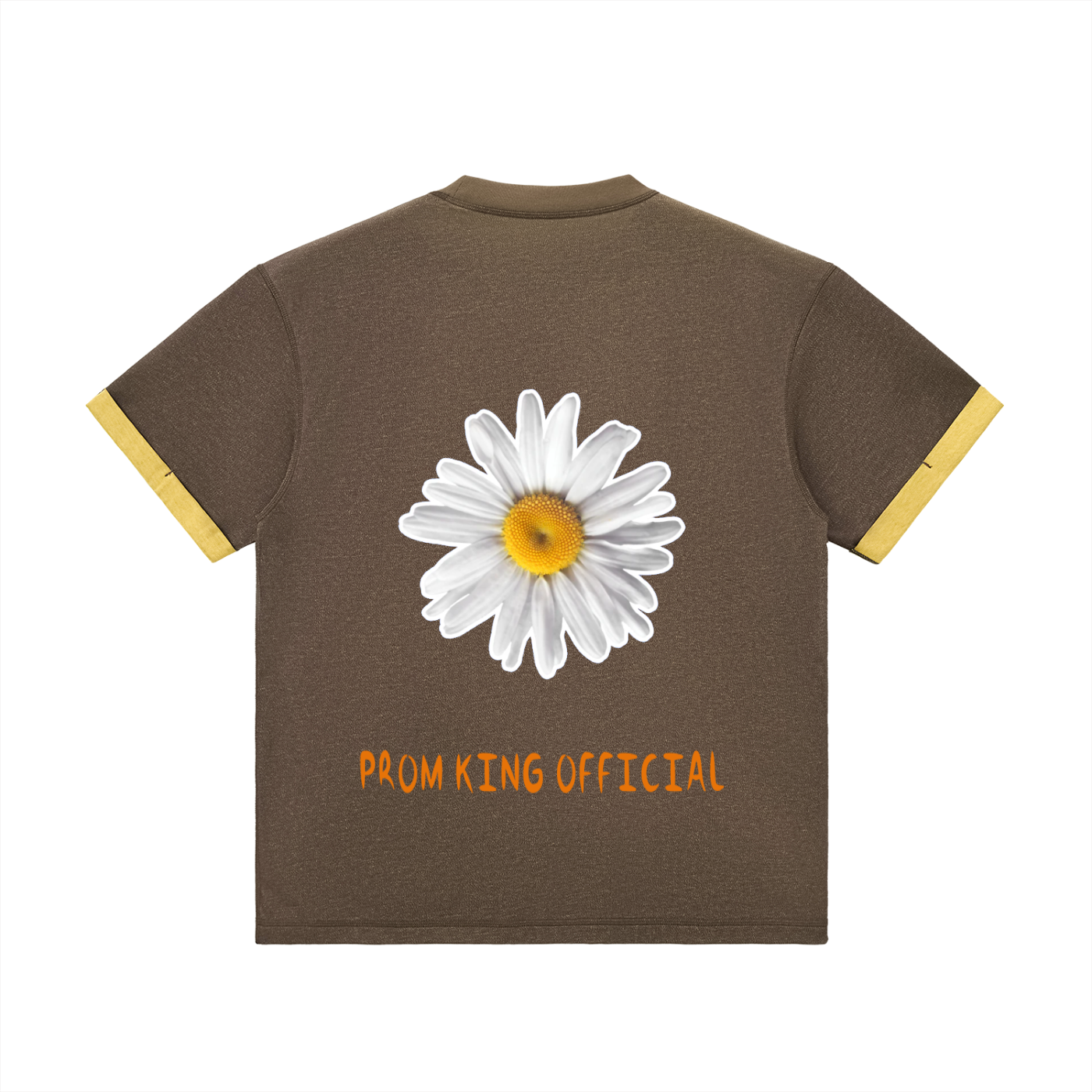Prom King Daisy Contrast Cuff Cuffed T-Shirt